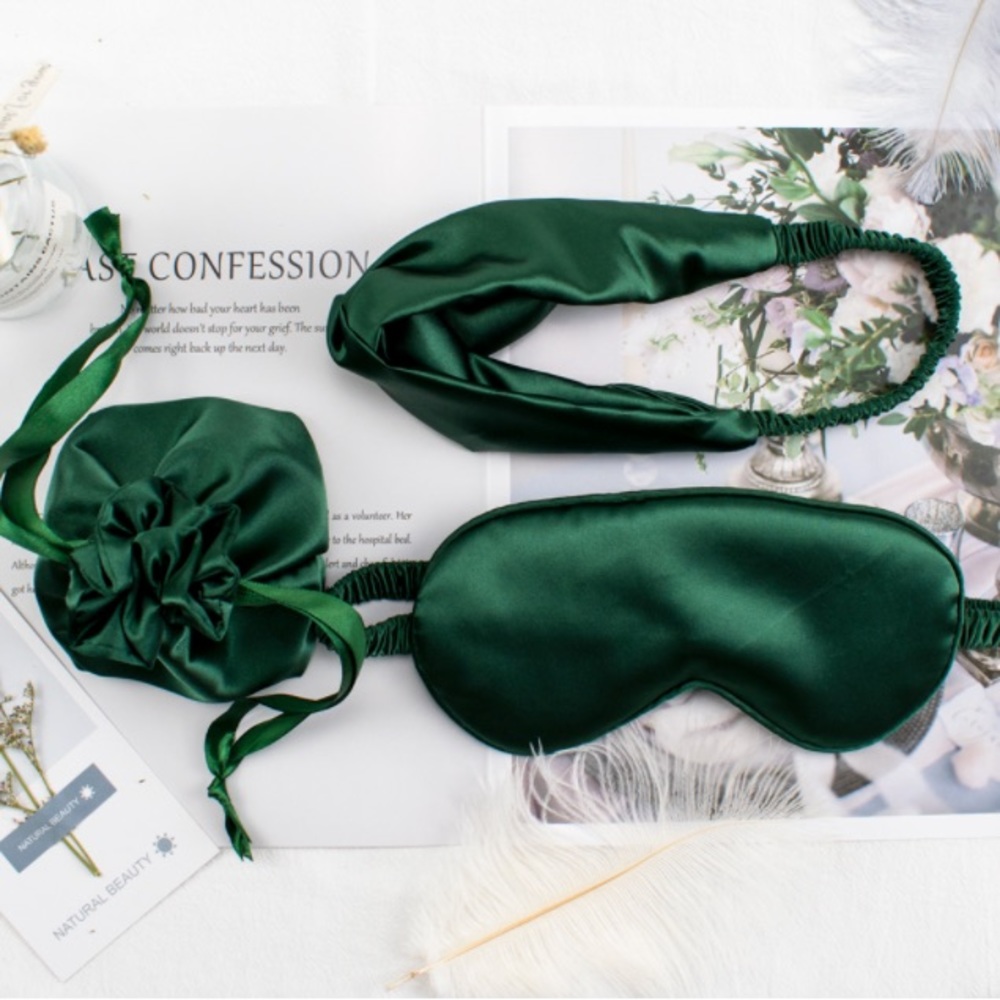 Satin Travel Eye Mask Kit / Travel Kit - Picture 2 of 3